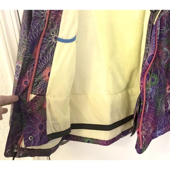 Columbia Multicolor Spiral Circles Print Winter Ski/Snow Jacket Size L 14/16 - Picture 9 of 11